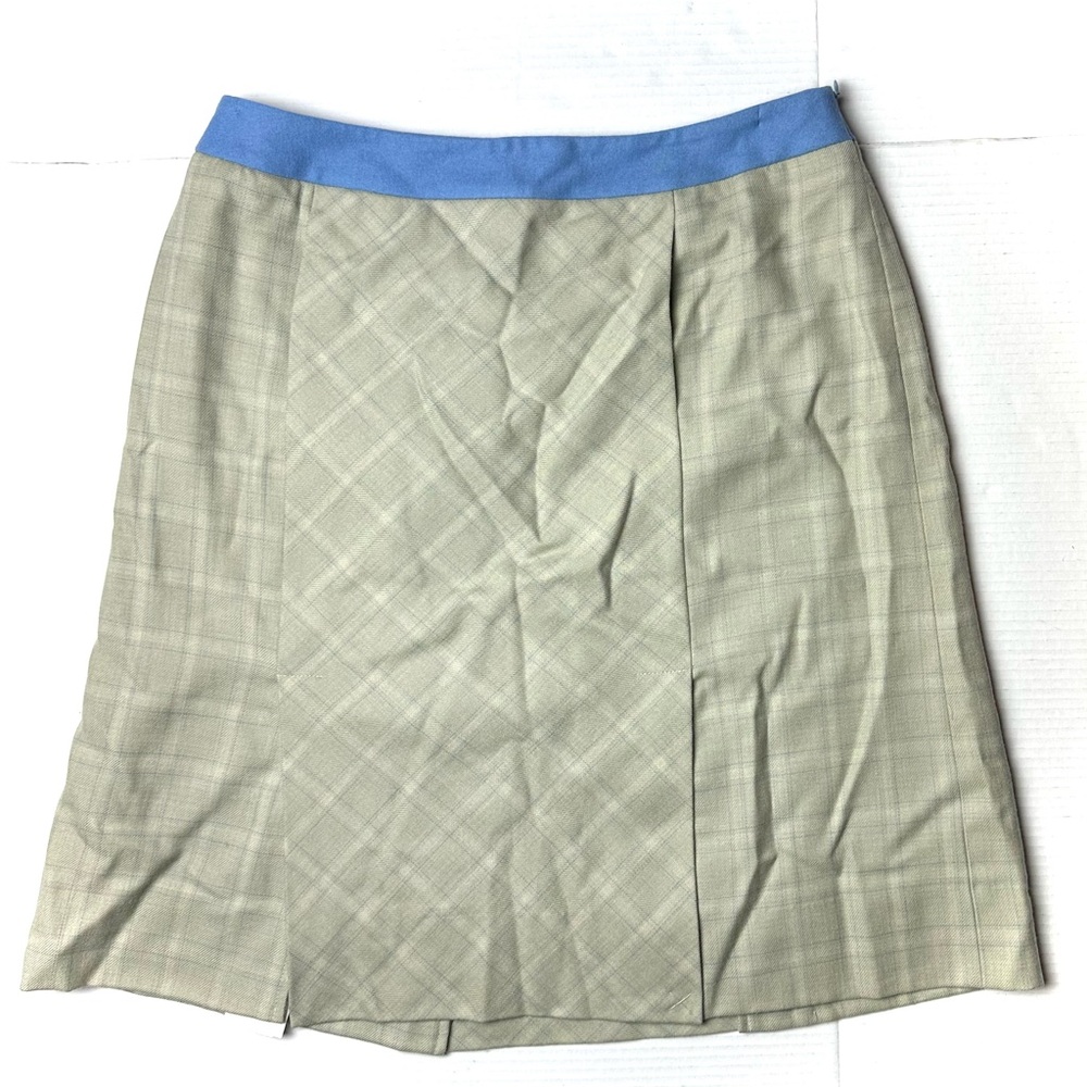 Vintage Harve Benard Plaid 100% Wool Skirt Womens 14 Mini School Zip Lined 90s